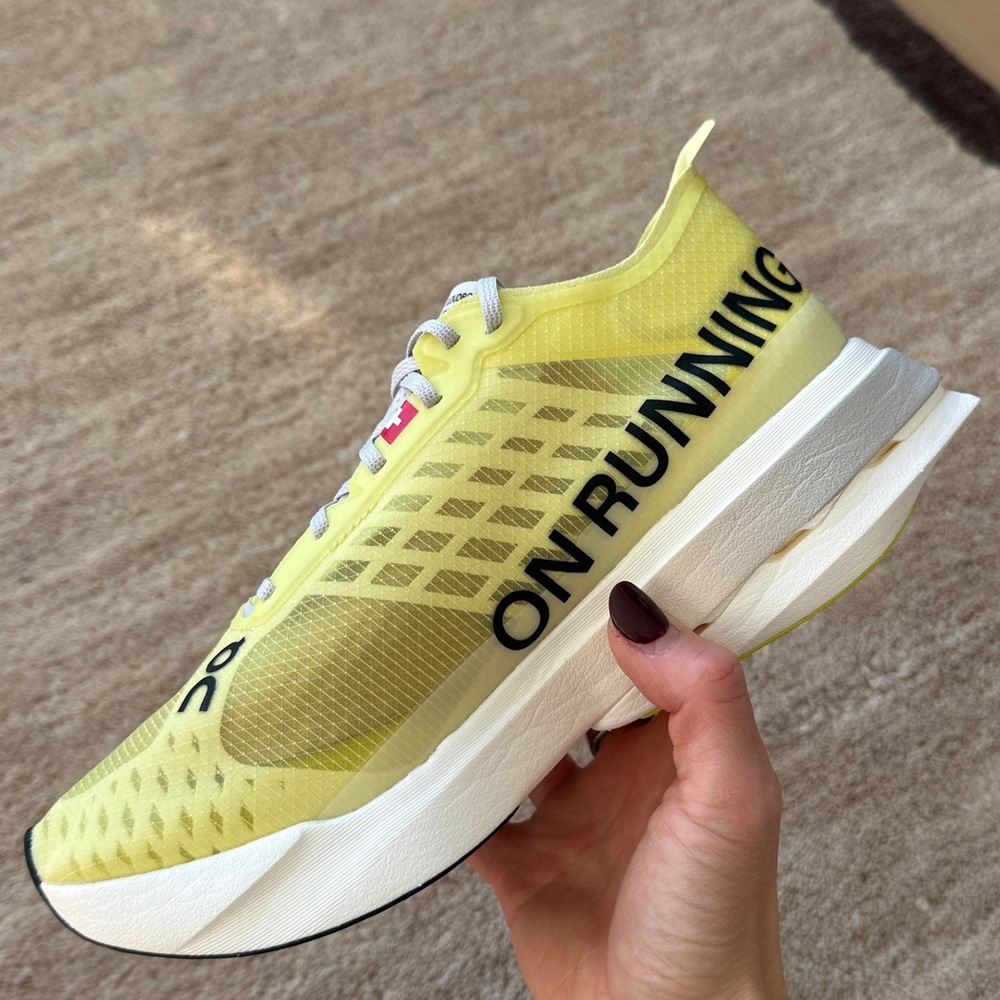 Brand New On Cloudboom Striking Yellow Running Shoes - Picture 6 of 7